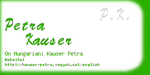 petra kauser business card